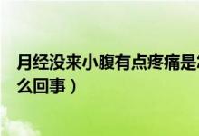 月經(jīng)沒來小腹有點(diǎn)疼痛是怎么回事（月經(jīng)沒來小腹隱痛是怎么回事）