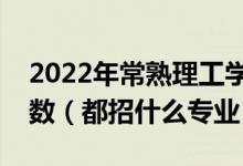 2022年常熟理工學(xué)院各省招生計劃及招生人數(shù)（都招什么專業(yè)）