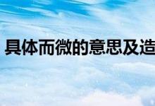 具體而微的意思及造句（具體而微解釋造句）