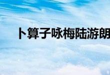 卜算子詠梅陸游朗讀（卜算子詠梅陸游）