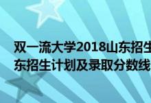 雙一流大學(xué)2018山東招生分?jǐn)?shù)線（2022年雙一流大學(xué)在山東招生計(jì)劃及錄取分?jǐn)?shù)線）
