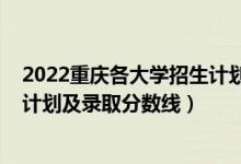 2022重慶各大學(xué)招生計(jì)劃（2022年雙一流大學(xué)在重慶招生計(jì)劃及錄取分?jǐn)?shù)線）