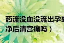 藥流沒血沒流出孕囊直接清宮痛嗎（藥流不干凈后清宮痛嗎）