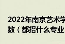 2022年南京藝術(shù)學(xué)院各省招生計劃及招生人數(shù)（都招什么專業(yè)）