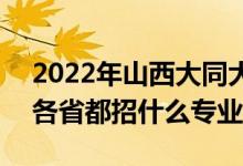2022年山西大同大學(xué)招生計(jì)劃及招生人數(shù)（各省都招什么專業(yè)）