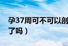 孕37周可不可以剖腹產(chǎn)（孕37周可以剖腹產(chǎn)了嗎）