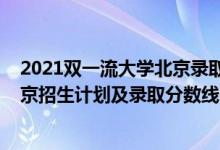 2021雙一流大學(xué)北京錄取分?jǐn)?shù)線（2022年雙一流大學(xué)在北京招生計(jì)劃及錄取分?jǐn)?shù)線）