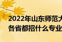 2022年山東師范大學(xué)招生計劃及招生人數(shù)（各省都招什么專業(yè)）
