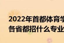 2022年首都體育學(xué)院招生計(jì)劃及招生人數(shù)（各省都招什么專業(yè)）