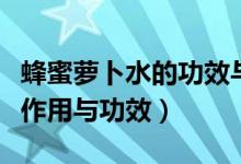 蜂蜜蘿卜水的功效與作用及禁忌（蜂蜜蘿卜水作用與功效）