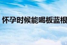 懷孕時(shí)候能喝板藍(lán)根嗎（懷孕能喝板藍(lán)根嗎）