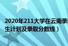 2020年211大學(xué)在云南錄取分?jǐn)?shù)（2022年211大學(xué)在云南招生計劃及錄取分?jǐn)?shù)線）