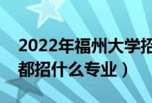 2022年福州大學(xué)招生計(jì)劃及招生人數(shù)（各省都招什么專業(yè)）