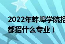 2022年蚌埠學(xué)院招生計劃及招生人數(shù)（各省都招什么專業(yè)）