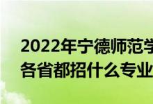2022年寧德師范學(xué)院招生計(jì)劃及招生人數(shù)（各省都招什么專業(yè)）
