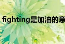 fighting是加油的意思嗎（fighting的理解）