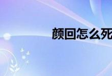 顏回怎么死的（顏回介紹）