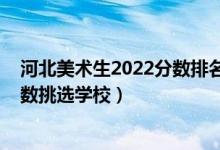 河北美術(shù)生2022分?jǐn)?shù)排名表（2022高考美術(shù)生如何根據(jù)分?jǐn)?shù)挑選學(xué)校）