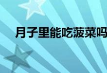 月子里能吃菠菜嗎（月子里能吃菠菜嗎）