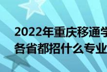2022年重慶移通學院招生計劃及招生人數(shù)（各省都招什么專業(yè)）