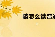 陂怎么讀普通話（陂怎么讀）