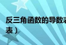 反三角函數(shù)的導(dǎo)數(shù)表示方法（反三角函數(shù)導(dǎo)數(shù)表）