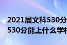 2021屆文科530分能上什么學(xué)校（2022法學(xué)530分能上什么學(xué)校）