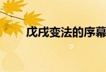 戊戌變法的序幕（戊戌變法的背景）
