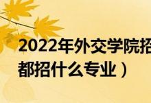 2022年外交學(xué)院招生計(jì)劃及招生人數(shù)（各省都招什么專業(yè)）