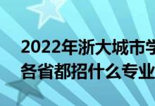 2022年浙大城市學(xué)院招生計劃及招生人數(shù)（各省都招什么專業(yè)）