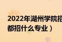 2022年湖州學(xué)院招生計(jì)劃及招生人數(shù)（各省都招什么專業(yè)）