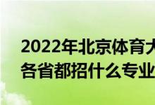 2022年北京體育大學(xué)招生計(jì)劃及招生人數(shù)（各省都招什么專業(yè)）