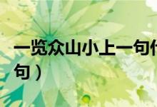 一覽眾山小上一句什么意思（一覽眾山小上一句）