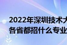 2022年深圳技術(shù)大學(xué)招生計劃及招生人數(shù)（各省都招什么專業(yè)）