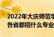 2022年大慶師范學院招生計劃及招生人數(shù)（各省都招什么專業(yè)）