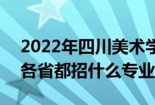 2022年四川美術(shù)學(xué)院招生計(jì)劃及招生人數(shù)（各省都招什么專業(yè)）