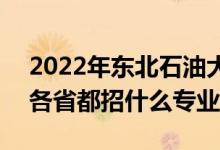 2022年東北石油大學招生計劃及招生人數(shù)（各省都招什么專業(yè)）