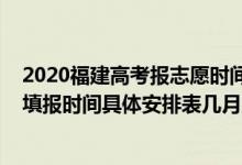 2020福建高考報志愿時間和截止時間（2022福建高考志愿填報時間具體安排表幾月幾號）