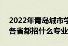 2022年青島城市學(xué)院招生計劃及招生人數(shù)（各省都招什么專業(yè)）