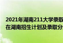 2021年湖南211大學(xué)錄取分?jǐn)?shù)線是多少?（2022年211大學(xué)在湖南招生計(jì)劃及錄取分?jǐn)?shù)線）