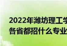 2022年濰坊理工學(xué)院招生計劃及招生人數(shù)（各省都招什么專業(yè)）