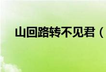 山回路轉(zhuǎn)不見君（雪上空留馬行處賞析）