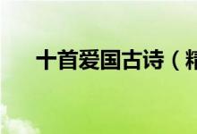 十首愛(ài)國(guó)古詩(shī)（精選愛(ài)國(guó)古詩(shī)詞30首）