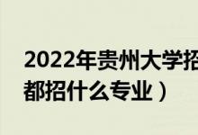 2022年貴州大學(xué)招生計(jì)劃及招生人數(shù)（各省都招什么專業(yè)）