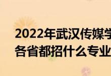 2022年武漢傳媒學院招生計劃及招生人數(shù)（各省都招什么專業(yè)）