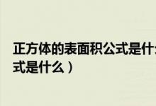 正方體的表面積公式是什么用字母表示（正方體的表面積公式是什么）