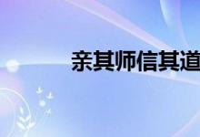 親其師信其道（親其師信其道）