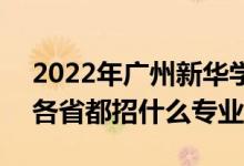 2022年廣州新華學(xué)院招生計劃及招生人數(shù)（各省都招什么專業(yè)）