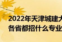 2022年天津城建大學(xué)招生計(jì)劃及招生人數(shù)（各省都招什么專業(yè)）
