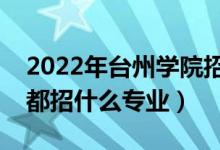 2022年臺州學(xué)院招生計劃及招生人數(shù)（各省都招什么專業(yè)）